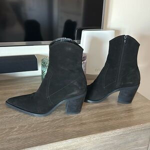 ZARA Suede Western Cowboy Style Booties Size 40 US 9